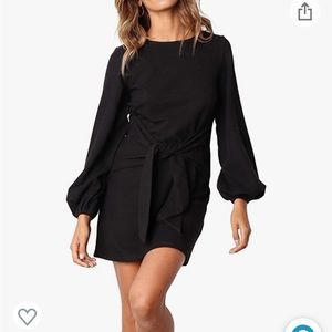 Autumn winter black dress